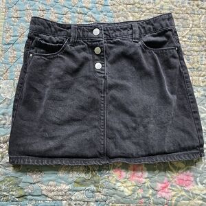 Next Denim Black Cotton Skirt Girls Size 15y / 165